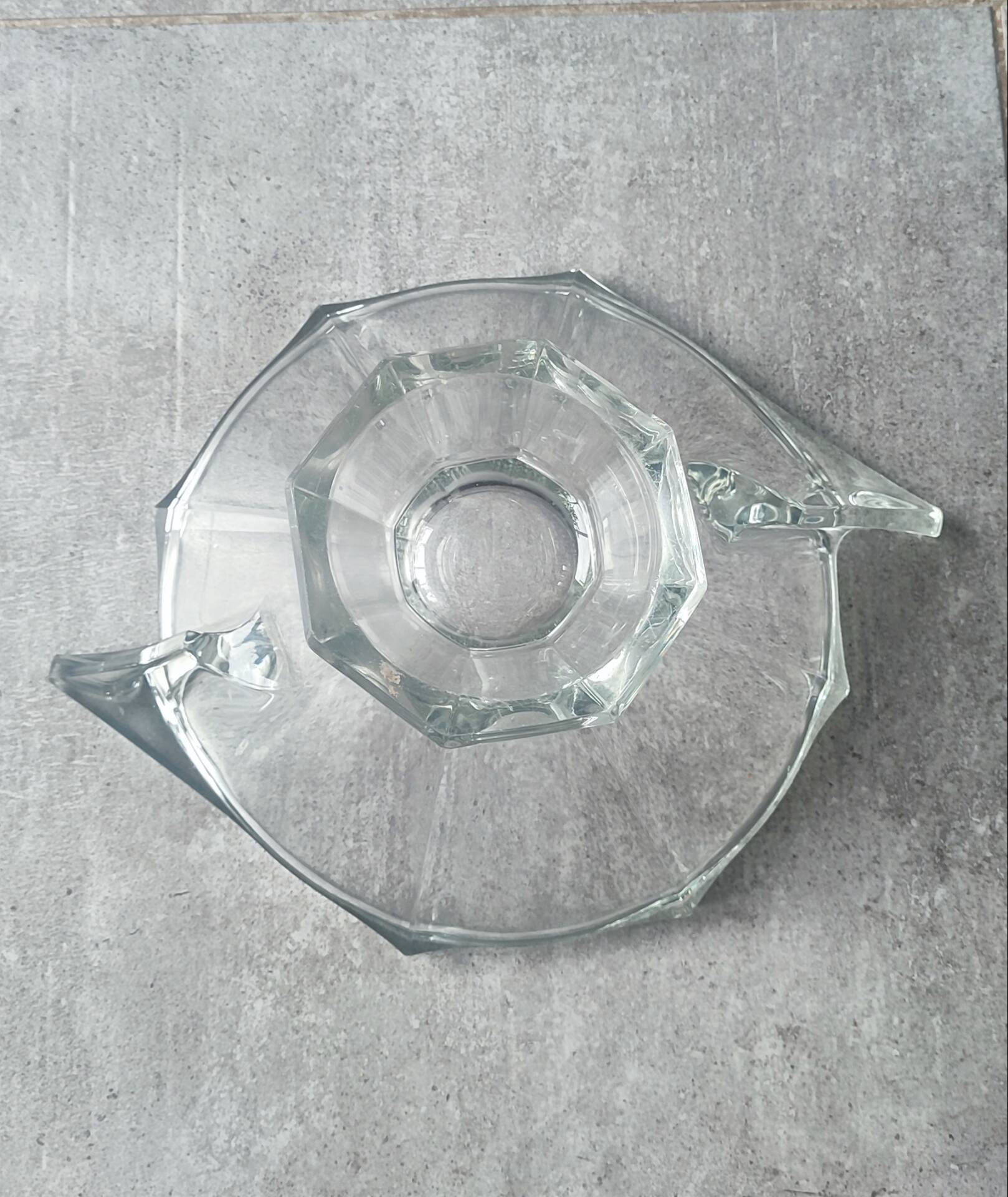 Coupe en verre épais style Art Déco gravée Slovakia