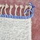 Beni Ouarain rug 300x200 cm – Thick wool, Klein blue artistic design