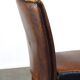 Set of 4 sheepskin design dining room chairs brown with black leather