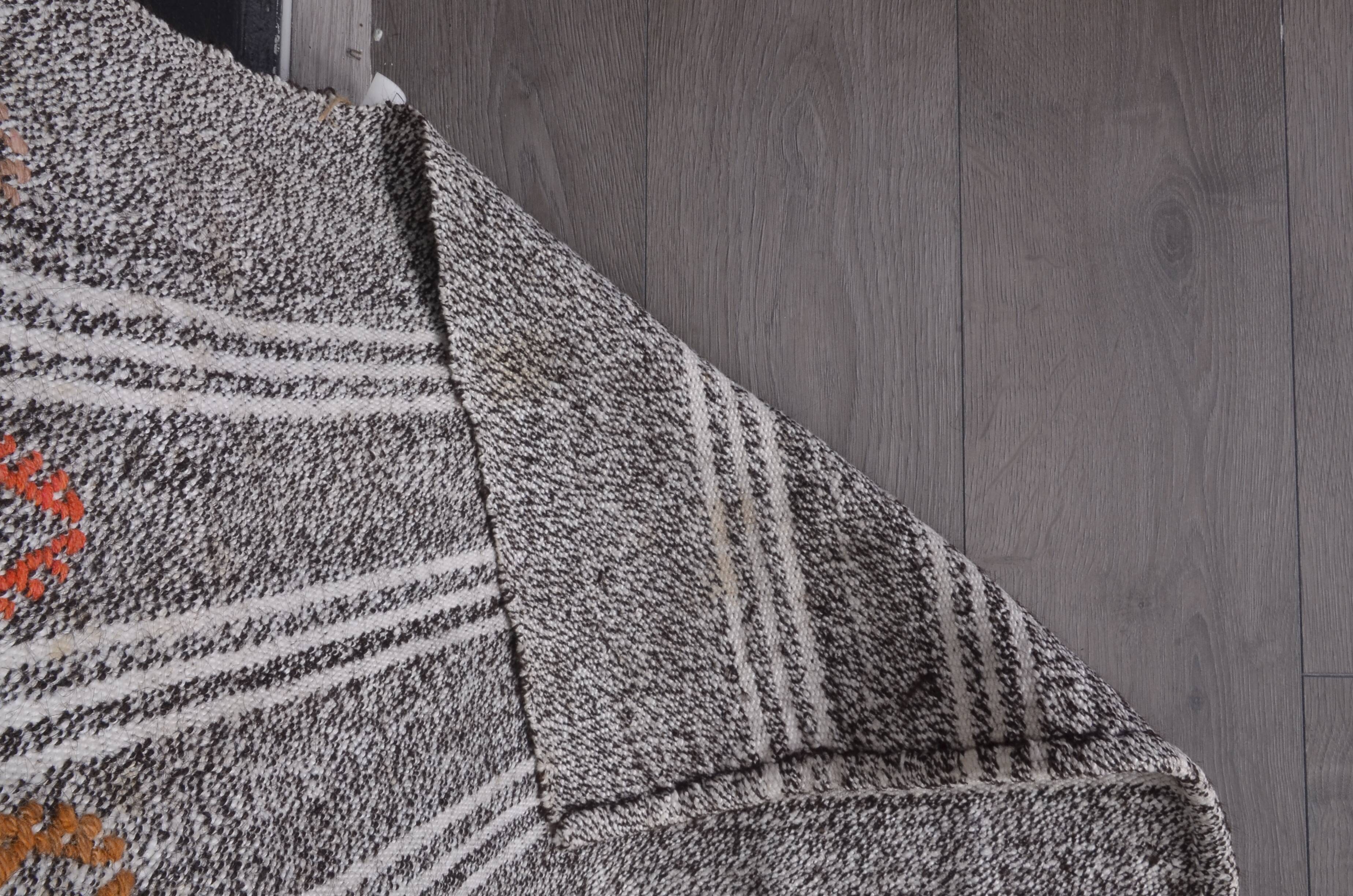 Tapis Kilim à Rayures Oushak Turc skuc304