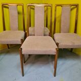 4 Vintage Teak Dining Chairs, 1950-60s