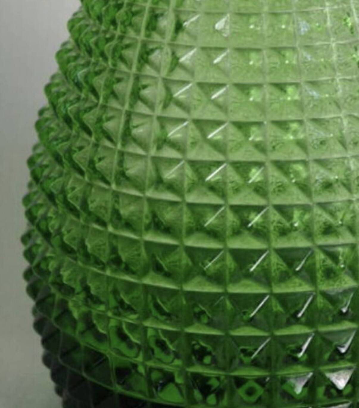 Green carafe Empoli Italy with diamond points - 1960