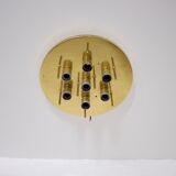 Ceiling lamp in brass and Murano glass 1970's
