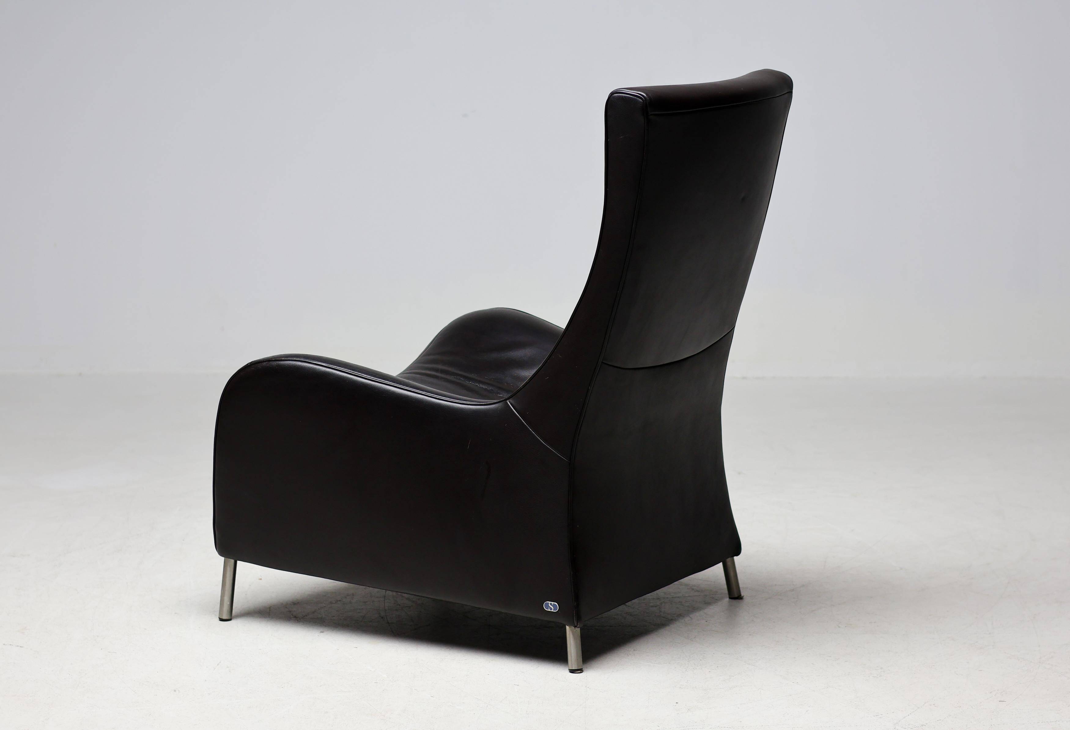 De Sede DS-264 Lounge Chair by Mathias Hoffmann, Swiss Leather Design