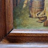 Painting with genre piece after Adriaen Brouwer