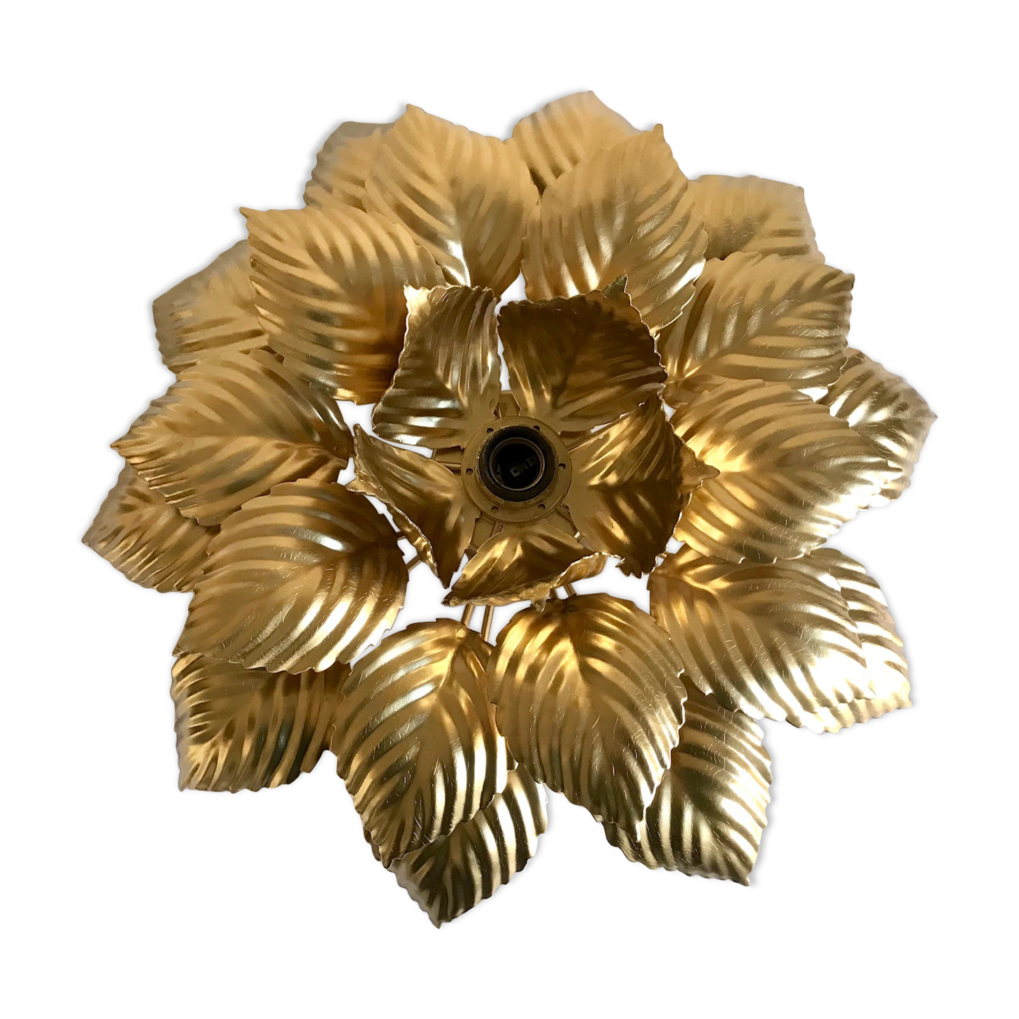 Ceiling lamp flower golden leaves