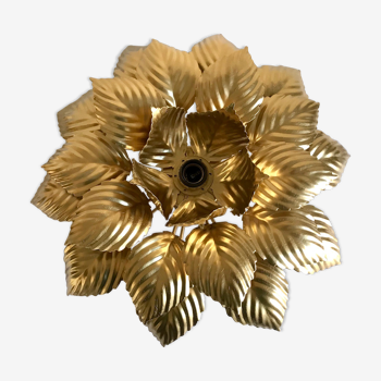 Ceiling lamp flower golden leaves