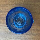 Blue glass vase model 20064 in Mid-Century style by Vladislav Urban for Hermanova Hut, 1960s.