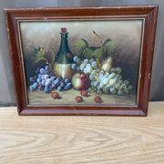 Tableau, nature morte aux raisins