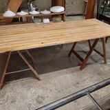Farm table on trestles