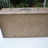Handcrafted wooden suitcase