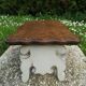 Bench rests feet patina vintage shabby chic gustavien