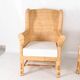 Paire de fauteuils club en rotin