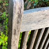 3 vintage folding garden chairs made of River Han teak
