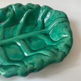 Vallauris ceramic leaf dish