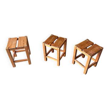 lot de 3 tabourets style les arcs Perriand regain