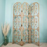 Peacok rattan screen