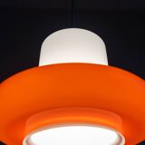 Vintage Czechoslovak Hanging Glass Lamp By Osvětlovací Sklo, 1970s