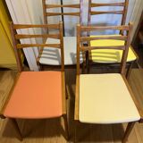 A set of 4 compass chairs from the 50s/60s