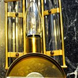 Venini wall lamp, triedri glass, murano, italy, 1970