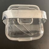 Transparent ice bucket and pitcher, Italian design Guzzini, 1970