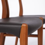 4 Arne Wahl Iversen Mid century teak dining chairs Glyngøre stolefabrik, model GS61