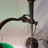 Green opaline globe lamp