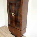 Art Deco walnut display cabinet