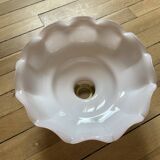 Abat-jour vintage en verre rose opalin de Tchécoslovaquie 250911