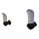 Pair of wood and earthenware sconces