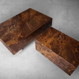 Set of low tables solar flare pattern by Guy Lefevre for Roset line