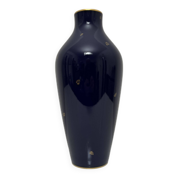 Cobalt Blue porcelain vase, Manufacture Nationale de Sevres France
