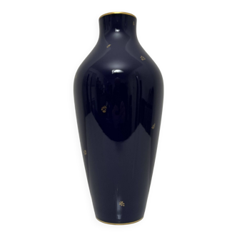 Cobalt Blue porcelain vase, Manufacture Nationale de Sevres France