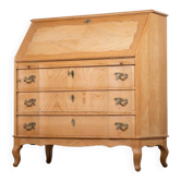 Mid-Century Danish Oak Drop-Front Secretary, 1960s