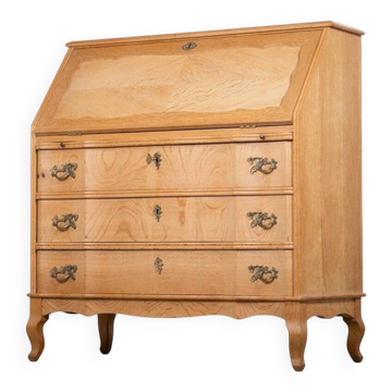 Mid-Century Danish Oak Drop-Front Secretary, 1960s