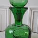 Carafe italienne en verre vert années 70