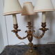 Pair of electrified candlesticks gilded bronze
