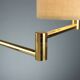 Vintage table lamp in metal and fabric, Italian design, 1980s.