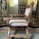 Fauteuil dagobert « curule » chêne 1950