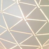 Modernist table lamp vintage white metal sphere 90s