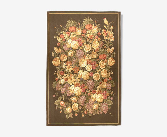 Tapisserie motif floral 185 x 124 cm