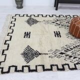 Handmade wool Berber rug 292 X 147 CM