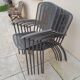6 vintage garden armchairs iron metal chairs