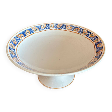 Antique Longwy compote dish