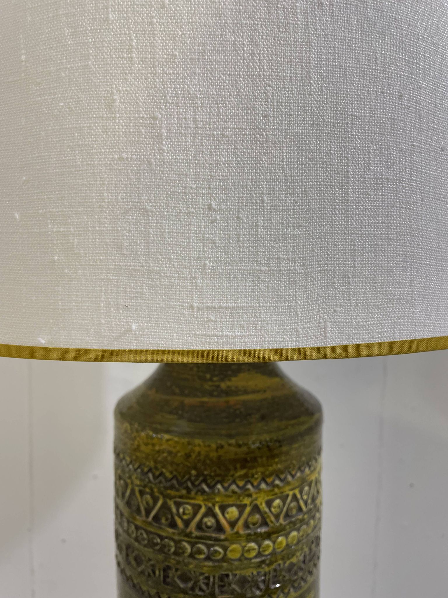 Lampe en céramique verte Bitossi, Italie milieu XXème