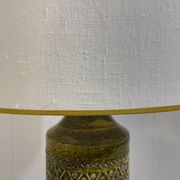 Lampe en céramique verte Bitossi, Italie milieu XXème