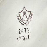 Antique ceramic vase with horses by Egisto Fantechi Maioliche Ceramic, Sesto Fiorentino, Italy, 1940s.