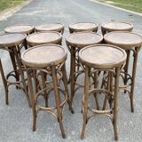 Set of 10 vintage bar stools