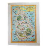 Poster / Vintage Map Sri Lanka / Ceylon