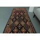 1970s Vintage Turkish Oushak Handmade Wool Cotton Pink Runner Rug 85x377